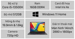 Laptop Asus Vivobook 14 OLED A1405VA-KM257W main image