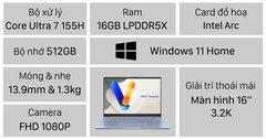 Laptop Asus VivoBook S 16 OLED S5606MA-MX051W main image
