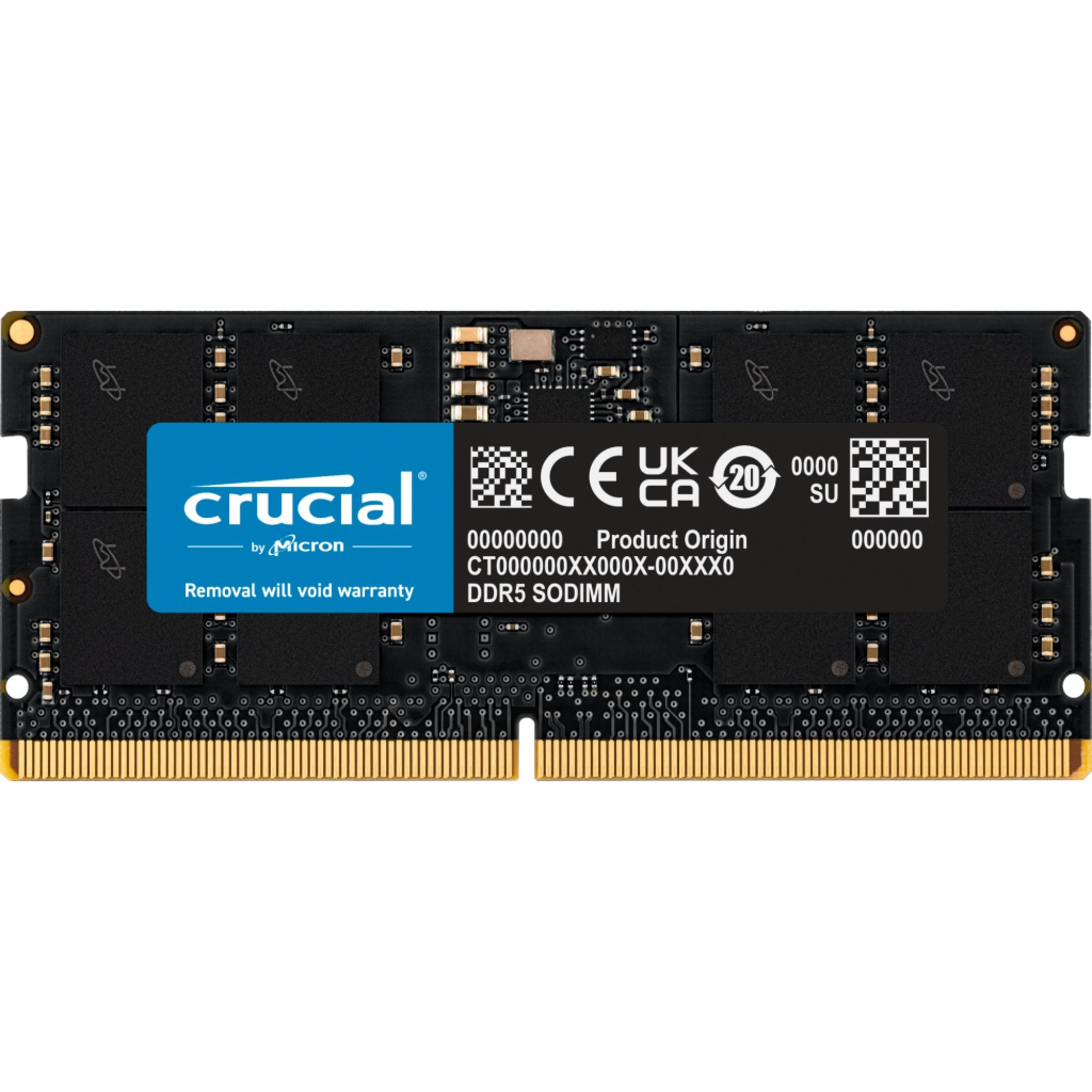 RAM Crucial CT16G48C40S5 16GB (1x16) DDR5-4800 SODIMM CL40 (CT16G48C40S5) slide image 0