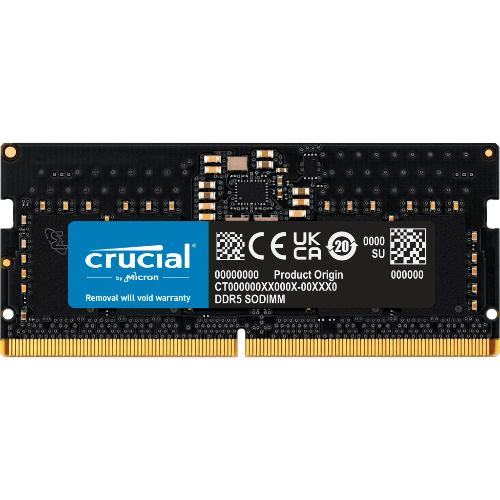 RAM Crucial CT8G48C40S5 8GB (1x8) DDR5-4800 SODIMM CL40 (CT8G48C40S5) slide image 0