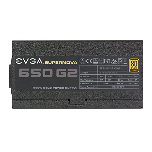 Nguồn máy tính EVGA SuperNOVA 650 G2 650W 80+ Gold ATX slide image 2