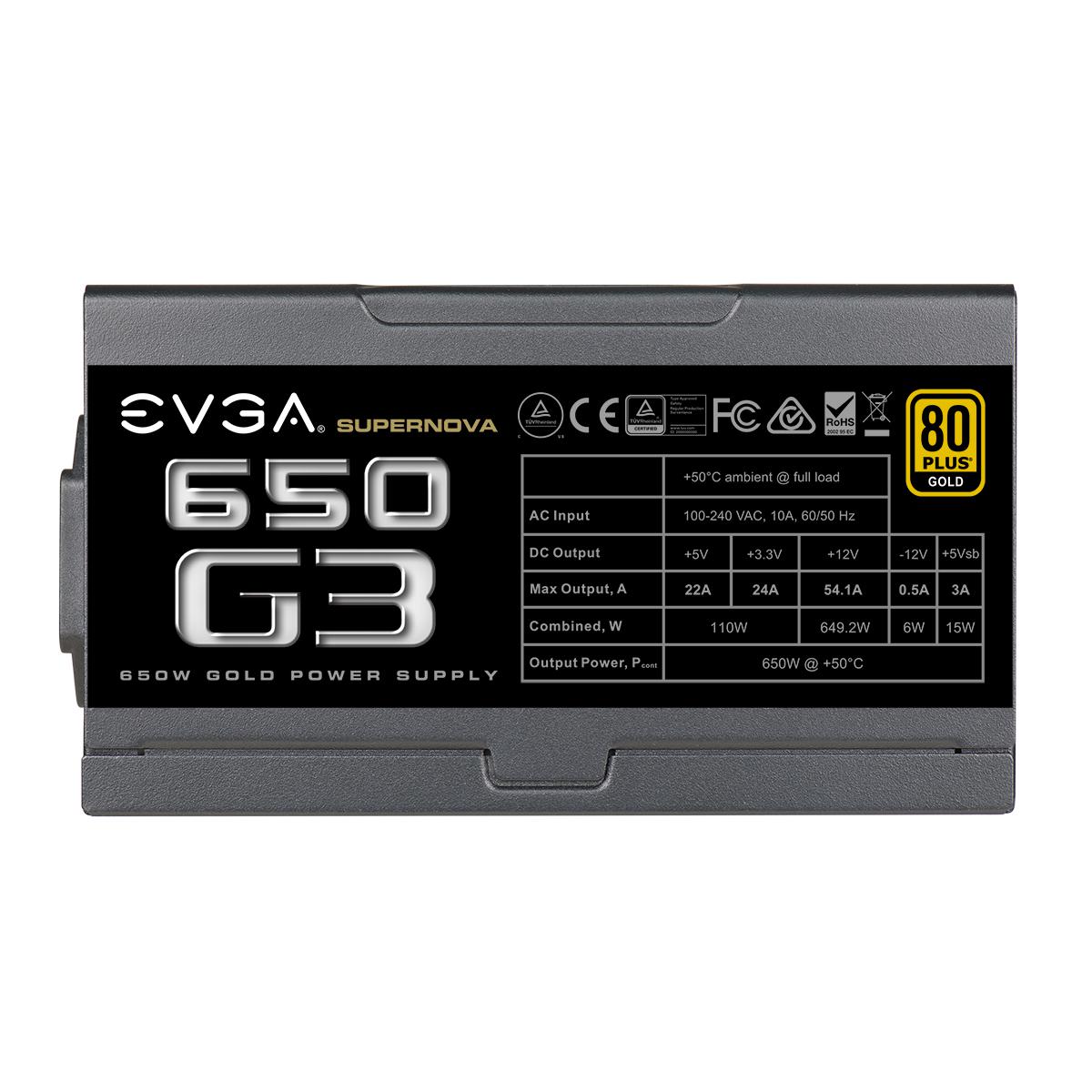 Nguồn máy tính EVGA SuperNOVA 650 G3 650W 80+ Gold ATX slide image 2