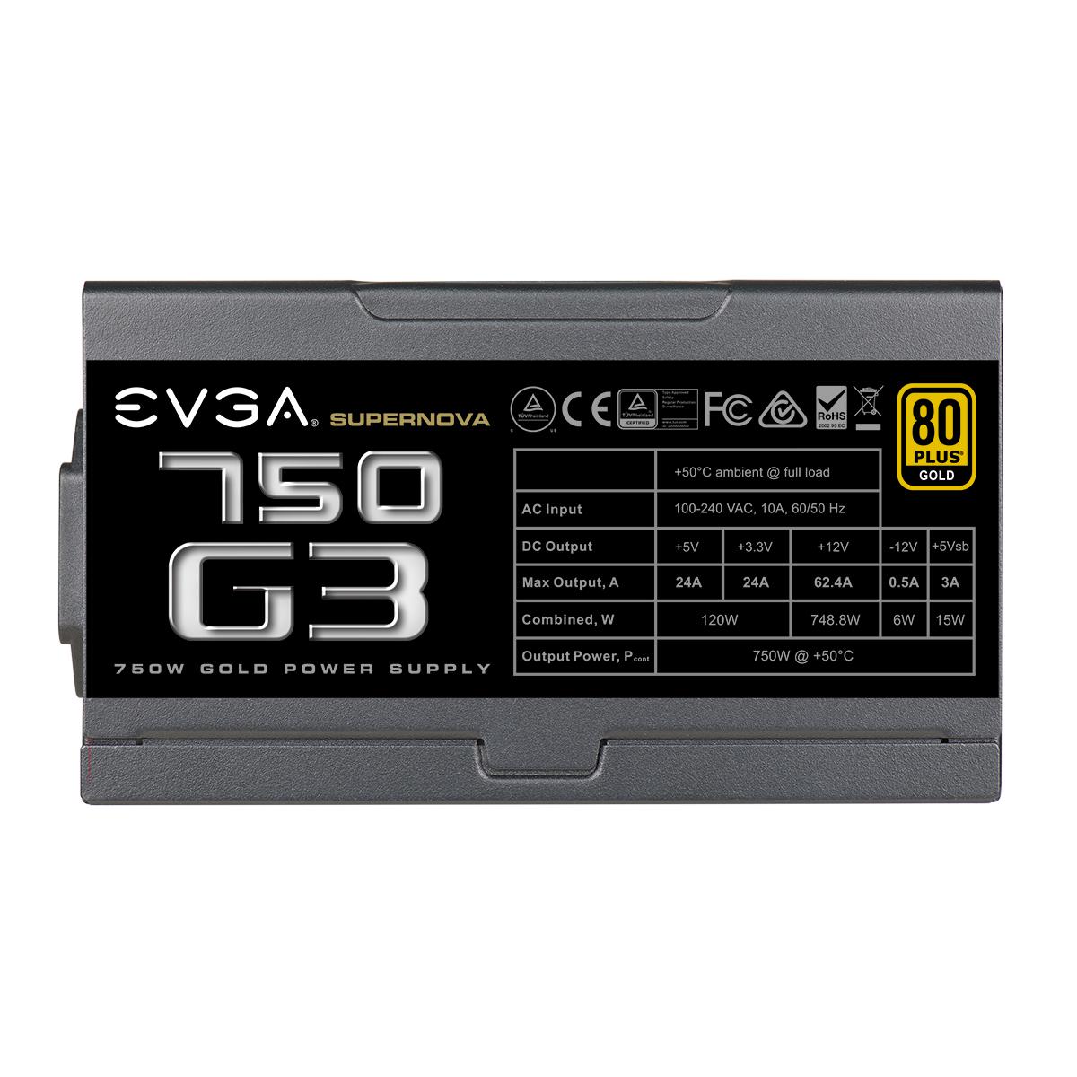 Nguồn máy tính EVGA SuperNOVA 750 G3 750W 80+ Gold ATX slide image 2