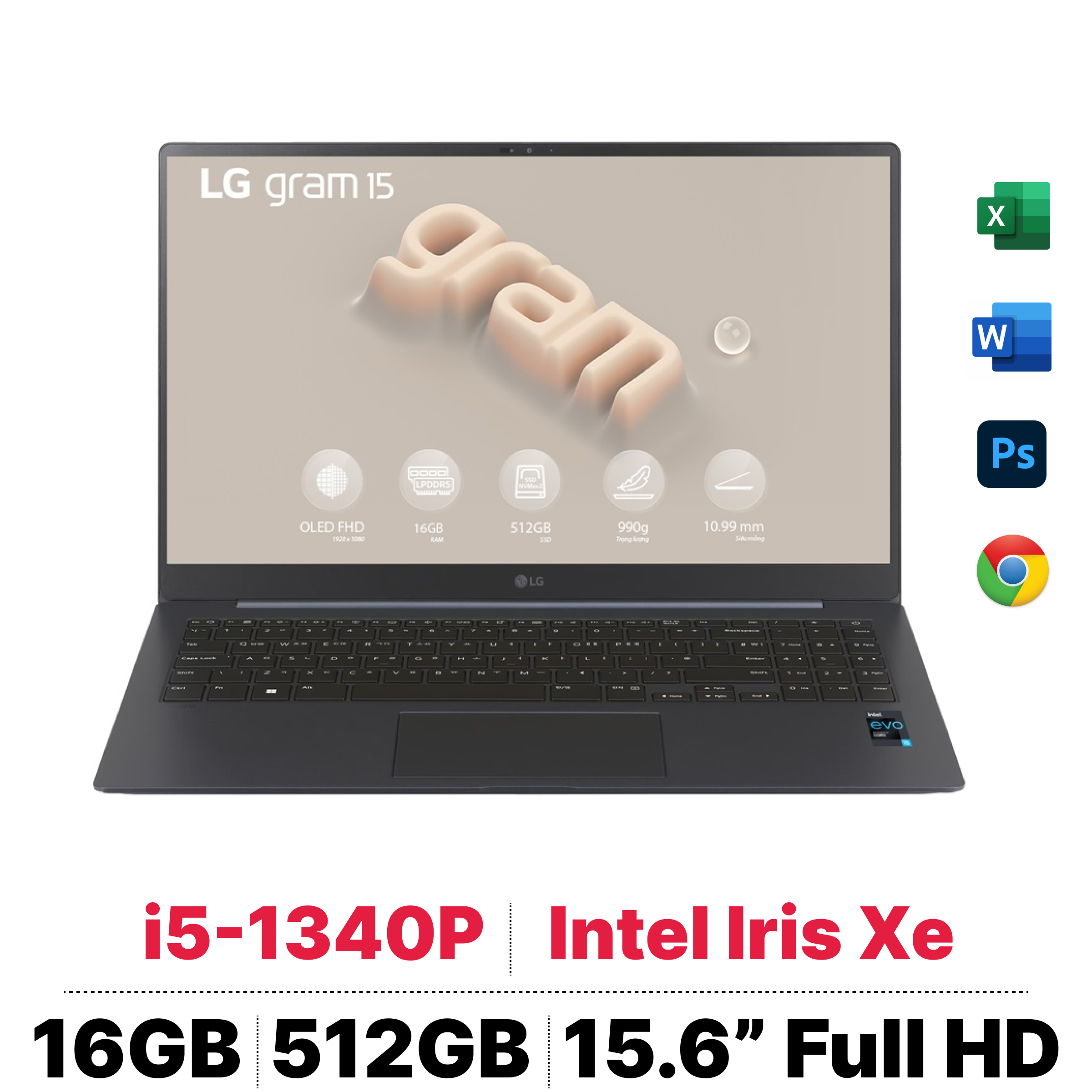 Laptop LG Gram 2023 15Z90RT-G.AH55A5 slide image 0