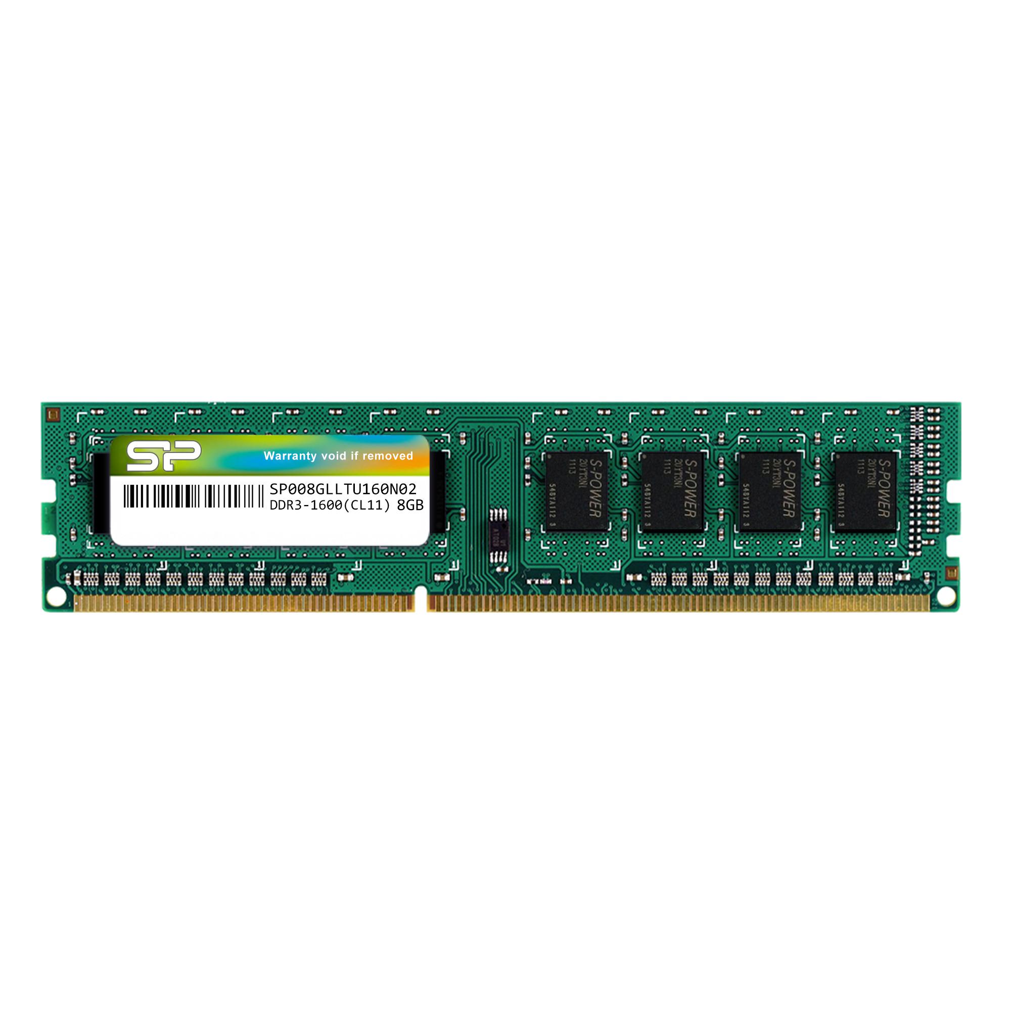 RAM Silicon Power SP008GLLTU160N02 8GB (1x8) DDR3-1600 CL11 (SP008GLLTU160N02) slide image 0